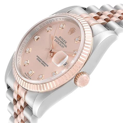 36mm rolex rose gold|rolex 36mm diamond bezel.